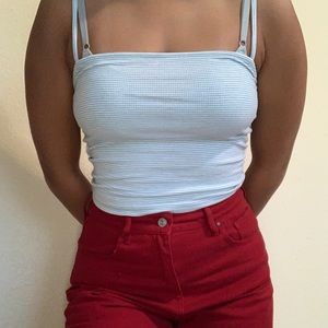 Forever 21 Blue Striped Tank Top
